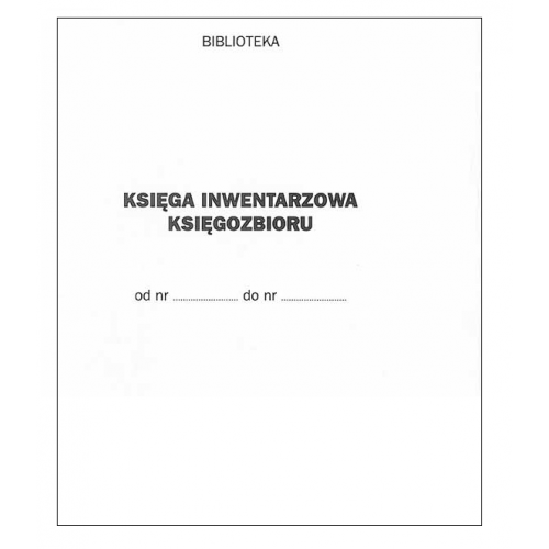 Druk księga inwentarzowa Typ A4 02777