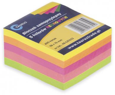 Notes samoprzylepny Taurus 76x76 neon