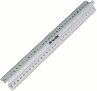 Linijka aluminiowa Leniar 30cm z uchwytem