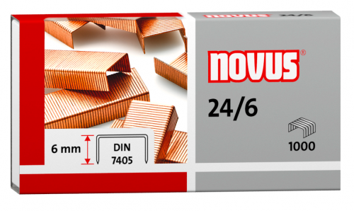Zszywki Novus 24/6 '1000  miedziowane