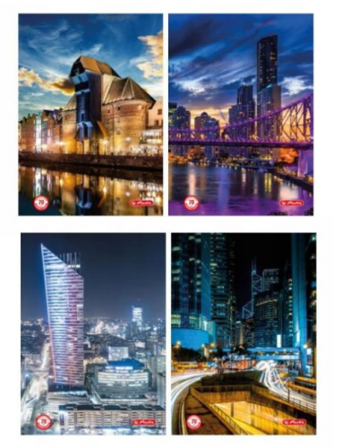 Brulion Herlitz A5/96k kratka City Lights