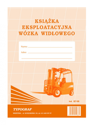 Druk książka eksploatacji wózka widłowego Typ A4 02188