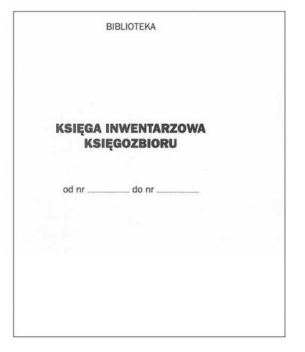 Druk księga inwentarzowa Typ A4 02777