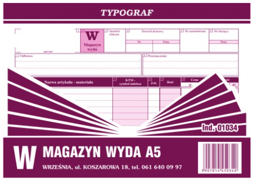 Druk Magazyn Wyda Typ A5 01034