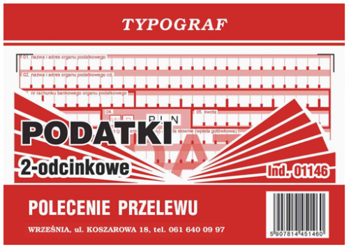 Druk Polecenie Przelewu Podatki 2 odc. Typ A6 01146