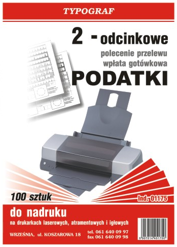 Druk Polecenie Przelewu Podatki 2 odc. Typ 01175
