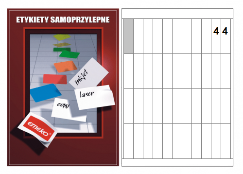 Etykiety samoprzylepne Emeko A4 60X18 '44
