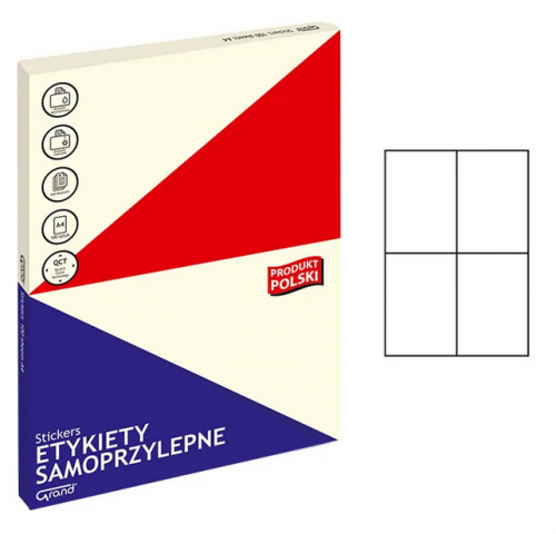 Etykiety samoprzylepne Grand A4 105X148  '4