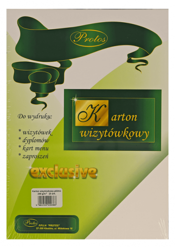 Karton wizytówkowy Protos płótno 246g kremowy '20