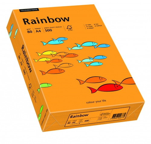 Papier ksero Rainbow A4 80g nr 24 pomarańczowy