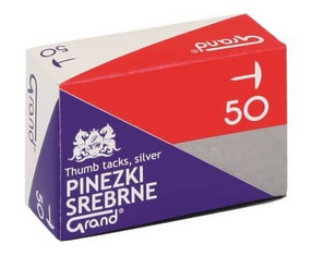Pinezki tablicowe Grand srebrne '50