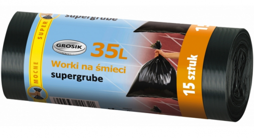 Worki na śmieci 35l Grosik super mocne '15