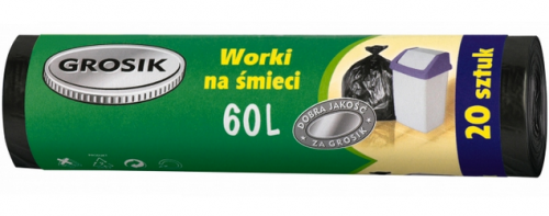 Worki na śmieci 60l Grosik '20