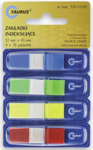 Zakładki indeksujące Taurus 12x43 PP w podajniku