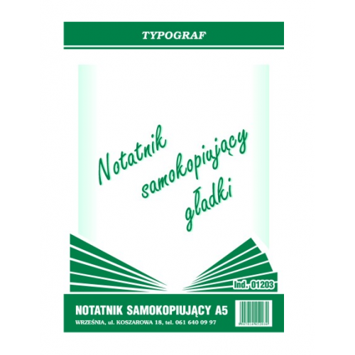 Druk notes samokopiujący Typ A5 01203