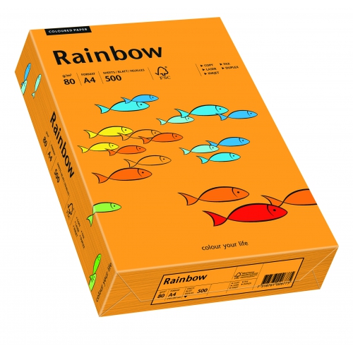 Papier ksero Rainbow A4 80g nr 24 pomarańczowy