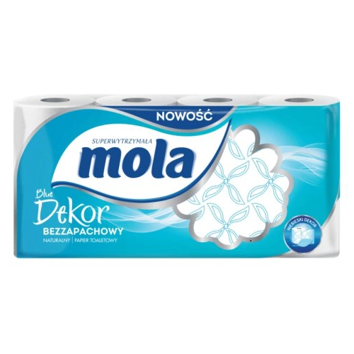 Papier toaletowy Mola Dekor biały 8 rolek