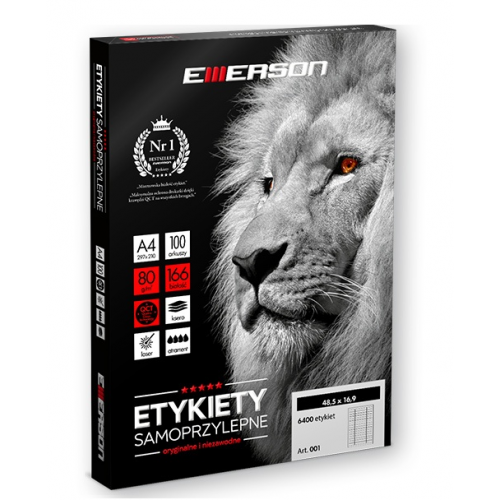 Etykiety samoprzylepne Emerson A4 70x37 '24